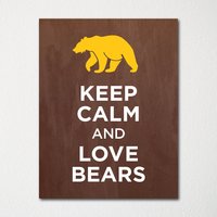 Keep Calm & Love Bears - Kunstdruck Farbauswahl Kaufe 3 Und Erhalte 1 Gratis Benutzerdefinierte Drucke Verfügbar von BisonsPrintCo
