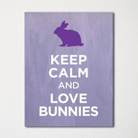 Keep Calm & Love Bunnies - Kunstdruck Farbwahl Kaufe 3 Und Erhalte 1 Gratis Keep Calm & Love Bunnies - Kunstdruck Farbwahl Kaufe 3 Und Erhalte 1 Gratis von BisonsPrintCo
