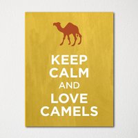 Keep Calm & Love Kamele - Fine Art Print Farbwahl Kaufe 3 Und Erhalte 1 Gratis von BisonsPrintCo