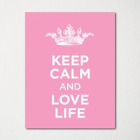 Keep Calm & Love Life - Kunstdruck Farbwahl Kaufe 3 Und Erhalte 1 Gratis Keep Calm & Love Life - Kunstdruck Farbwahl Kaufe 3 Und Erhalte 1 Gratis von BisonsPrintCo