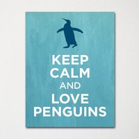 Keep Calm & Love Pinguine - Kunstdruck Farbwahl Kaufe 3 Und Erhalte 1 Gratis Keep Calm & Love Pinguine - Kunstdruck Farbwahl Kaufe 3 Und Erhalte 1 Gratis von BisonsPrintCo