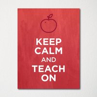 Keep Calm & Teach On - Fine Art Print Farbauswahl Kaufen Sie 3 Und Erhalten 1 Gratis Benutzerdefinierte Drucke Verfügbar von BisonsPrintCo