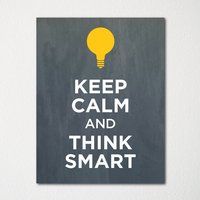 Keep Calm & Think Smart - Fine Art Print Farbauswahl Kaufe 3 Und Erhalte 1 Gratis Benutzerdefinierte Drucke Verfügbar von BisonsPrintCo