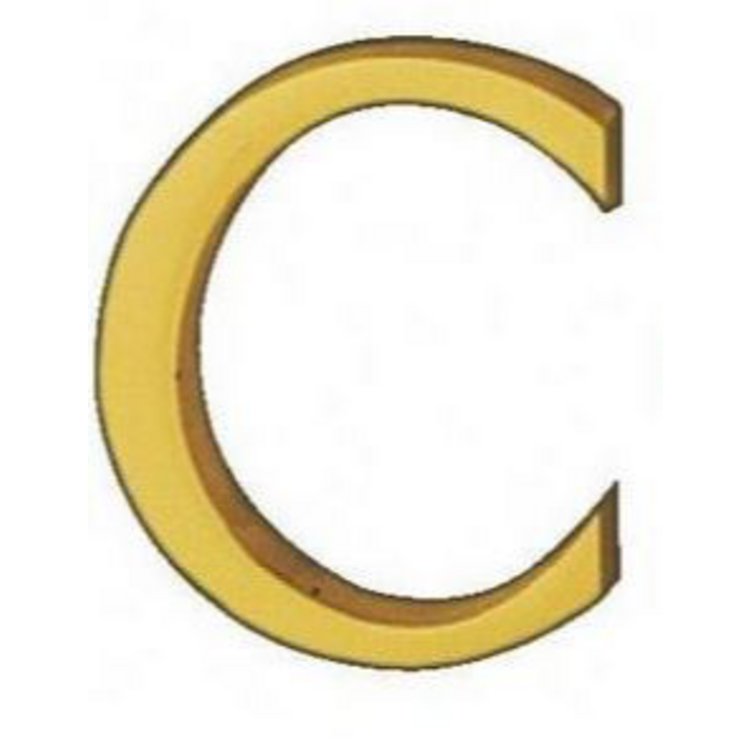 Buchstabe klein "C" Messing poliert unlackiert Buchstabe klein "C" Messing poliert unlackiert von Bisschop