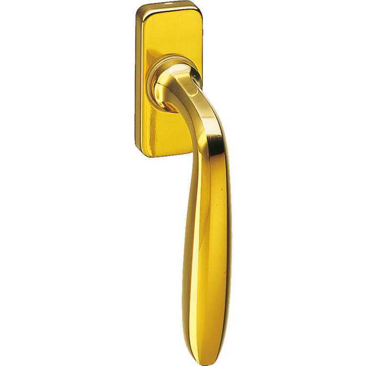 Fenstergriff m. Raster BANANE Messing matt unlacki Fenstergriff m. Raster BANANE Messing matt unlacki von Bisschop