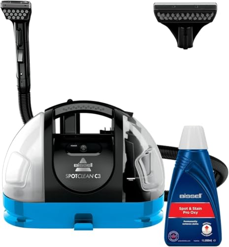 BISSELL SpotClean C3 | Stain Cleaner for Carpets and Upholstery | Portable | 3-in-1 Action | Sprays, Scrubs and Vacuums | Deep Cleaning for Carpets, Stairs and Car Interiors | 3619N BISSELL SpotClean C3 | Stain Cleaner for Carpets and Upholstery | Portable | 3-in-1 Action | Sprays, Scrubs and Vacuums | Deep Cleaning for Carpets, Stairs and Car Interiors | 3619N von Bissell
