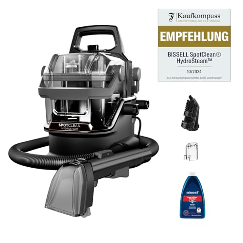 BISSELL SpotClean HydroSteam, Polsterreiniger Gerät, Teppichreiniger mit HydroSteam Technologie, Dampfreiniger, Nasssauger für Teppiche, Polster, Auto & Mehr, Leistungsstarker 1000W Motor, 3689N BISSELL SpotClean HydroSteam, Polsterreiniger Gerät, Teppichreiniger mit HydroSteam Technologie, Dampfreiniger, Nasssauger für Teppiche, Polster, Auto & Mehr, Leistungsstarker 1000W Motor, 3689N von Bissell