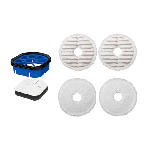 BISSELL Zubehör-Kit Für SpinWave + Vac | Waschbare und Wiederverwendbare Mopps Mit Filter | Enthält Grobe und Weiche Pads Sowie Filter | Ersatzteile | Ideal Für SpinWave + Vac Serien | 3887 von Bissell