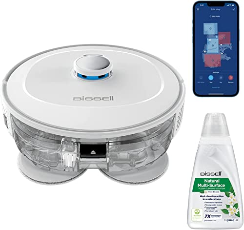 Bissell SpinWave R5, Saugroboter mit Wischmopp, LIDAR-Navigation, Teppichböden und Teppiche Erkennung, Leistungsstarkes Saugen bis 2000pa, Kabelloser Staubsauger, 61 dB, Weiß, 3475N Bissell SpinWave R5, Saugroboter mit Wischmopp, LIDAR-Navigation, Teppichböden und Teppiche Erkennung, Leistungsstarkes Saugen bis 2000pa, Kabelloser Staubsauger, 61 dB, Weiß, 3475N von Bissell