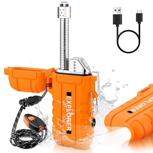 Bistfy 2023 Lichtbogen Feuerzeug, Elektrisches USB C Plasma Feuerzeug Mit Licht & Notfall-Pfeife, Wasserdicht & Winddicht für Camping, Survival, Kamin, Kerzen - Männer Geschenk Bistfy 2023 Lichtbogen Feuerzeug, Elektrisches USB C Plasma Feuerzeug Mit Licht & Notfall-Pfeife, Wasserdicht & Winddicht für Camping, Survival, Kamin, Kerzen - Männer Geschenk von Bistfy