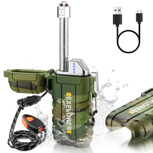 Bistfy 2023 Lichtbogen Feuerzeug, Elektrisches USB C Plasma Feuerzeug Mit Licht & Notfall-Pfeife, Wasserdicht & Winddicht für Camping, Survival, Kamin, Kerzen - Männer Geschenk Bistfy 2023 Lichtbogen Feuerzeug, Elektrisches USB C Plasma Feuerzeug Mit Licht & Notfall-Pfeife, Wasserdicht & Winddicht für Camping, Survival, Kamin, Kerzen - Männer Geschenk von Bistfy