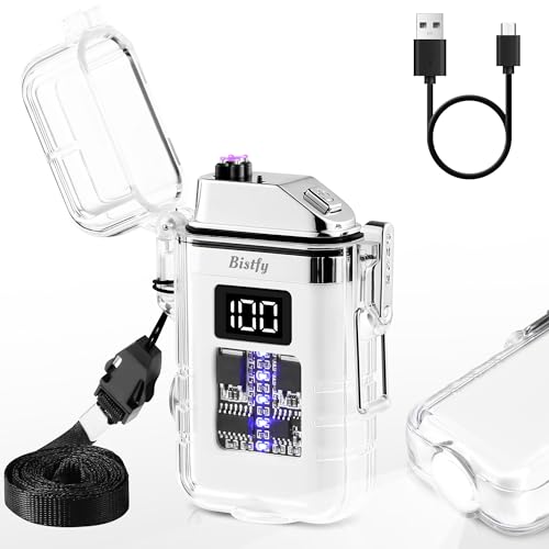 Bistfy Feuerzeug Elektrisch mit Digitaler Bildschirm, USB Feuerzeug Wiederaufladbar Dual Arc Flammenlos Plasma Feuerzeug, Wasserdicht & Winddicht Feuerzeug für Camping Wandern Outdoor Survival Kits Bistfy Feuerzeug Elektrisch mit Digitaler Bildschirm, USB Feuerzeug Wiederaufladbar Dual Arc Flammenlos Plasma Feuerzeug, Wasserdicht & Winddicht Feuerzeug für Camping Wandern Outdoor Survival Kits von Bistfy