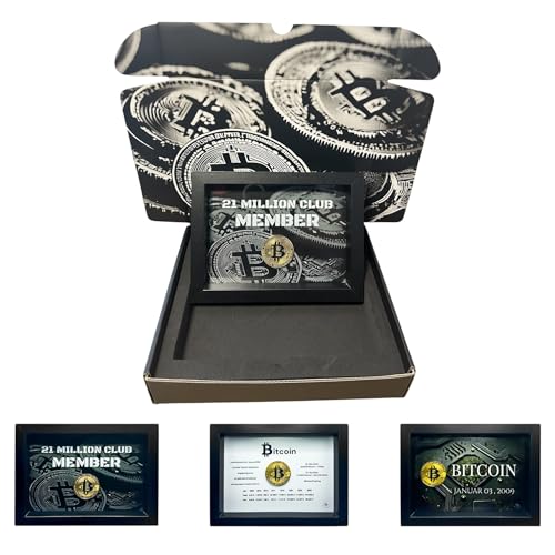 BitME Solutions | Bitcoin Bilderrahmen Krypto | Deko Geschenke für Männer | Crypto gaming Deko | BTC Büro Dekoration | Kryptowährung | Geburtstagsgeschenk für Männer (21MILLION) von BitME Solutions