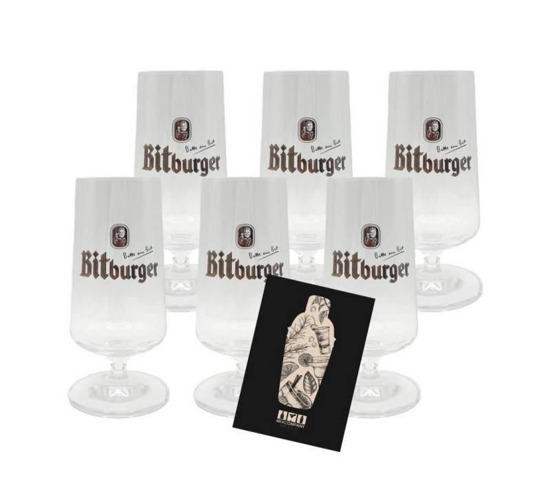 Bitburger Bierglas Bitburger Bierglas 6er-Set – 0,1L geeicht, elegantes Tulpendesign von Bitburger