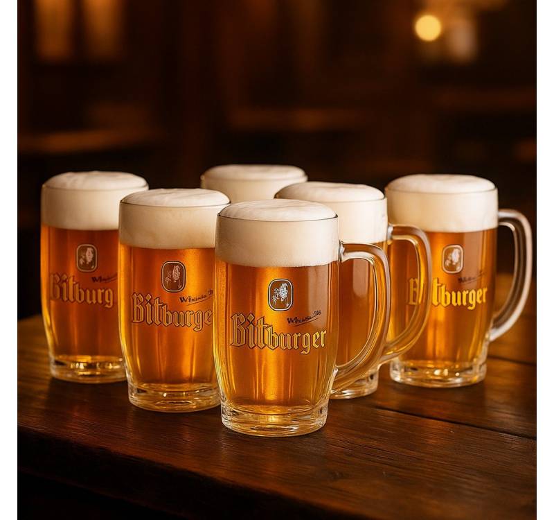 Bitburger Bierglas Bitburger Bierkrug Set 6× 0,3 L – Original Biergläser – Geeicht Bitburger Bierglas Bitburger Bierkrug Set 6× 0,3 L – Original Biergläser – Geeicht von Bitburger