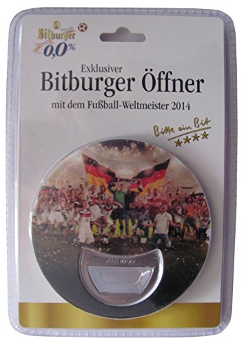 Brauerei B i t b u r g e r - Fußball Weltmeister 2014 - Flaschenöffner von Ritzenhoff von Bitburger