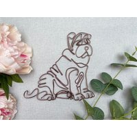Wire Shar-Pei Welpe | Wanddekoration Sharpei Art Shar-Pei-Geschenke Neue Welpengeschenke Geschenke Für Shar-Pei-Liebhaber Hundemama von BiteOfTheCherryByJul