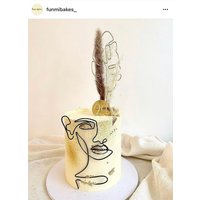 Personalisierte Wire Cake Topper | Abstraktes Gesicht Frauengesicht Toppers von BiteOfTheCherryByJul