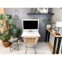 27 Zoll Monitor Schreibtisch Home Office Büroarbeitsplatz Moderner Platzsparender Sekretär Floating Table Wandmontierter Arbeit Zuhause von BitmanWood