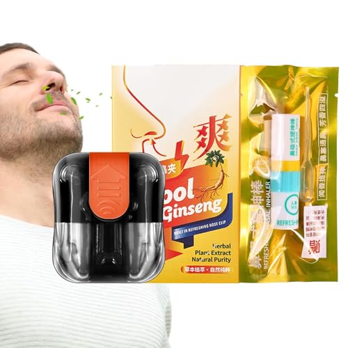 Bitong Aromatherapie-Nasenstift | Diffusor-Schnüffelbox im Nasenclip-Design | Anregender Duft und Energiedampf-Naseninhalator gegen Übelkeit, Reisen, Übelkeit im Auto, Kopfschmerzen und verstopfte von Bitong