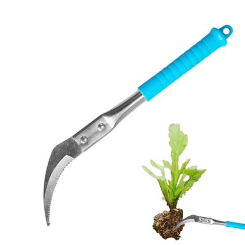Hand-Unkrautjäter, Unkrautjäter-Werkzeug | Multifunktionale Grassichel - Edelstahl-Garten-Handjäter-Werkzeug mit Griff, manuelles multifunktionales Jäter-Werkzeug für den Garten von Bitong