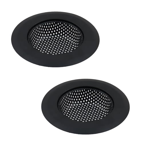 Bitray Abflusssieb für Küchenspüle, Edelstahl, 11,3 cm, schwarzer Abflusskorb, Schwarz, 2 Stück Bitray Abflusssieb für Küchenspüle, Edelstahl, 11,3 cm, schwarzer Abflusskorb, Schwarz, 2 Stück von Bitray