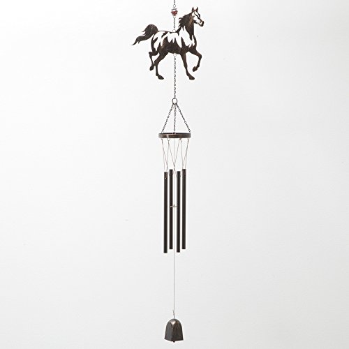 Bits and Pieces - 92 cm Pferde-Windspiel mit Glocke – hängende Gartendekoration von Bits and Pieces