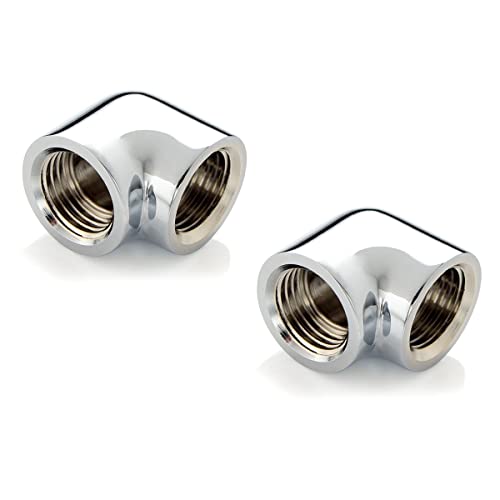 Bitspower Touchaqua Adapter 90 Grad G1/4" IG auf G1/4" IG - 2er Pack, silber Bitspower Touchaqua Adapter 90 Grad G1/4" IG auf G1/4" IG - 2er Pack, silber von Bitspower