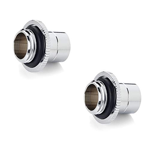 Bitspower Touchaqua Verbindungsadapter G1/4 Zoll AG auf Link Tube verstellbar 16-22 mm – 2er-Pack, sil von Bitspower