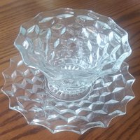 Eapg Klarglasschale & Passender Teller - Condiment Set von BitterSweetRidgeLLC