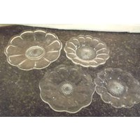 Heisey Klarglas Teller - Set 4 Heisey Klarglas Teller - Set 4 von BitterSweetRidgeLLC