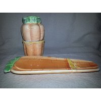 Karotte Salz & Pfeffer Set Mit Tablett von BitterSweetRidgeLLC