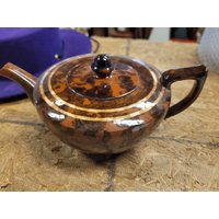 Redware Glasierte Keramik Teekanne - Made in England Verkauft Wie Abbildung von BitterSweetRidgeLLC