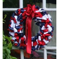 Viertes Kranzpaar Kranzband Kranz Rot Weiß Blau Patriotisch 40 cm von BittersweetDesign