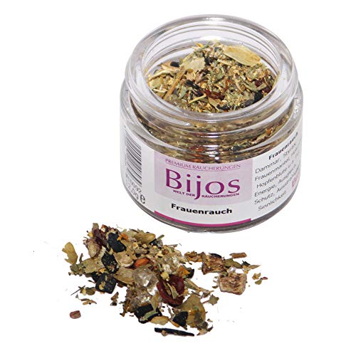 BiJos Räuchermischung im Glas 50 ml FRAUENRAUCH - für Energie, Ausgleich, Schutz, Ausstrahlung und Sinnlichkeit von Bitto