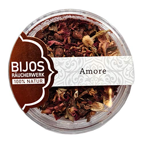Bijos Räuchermischung Räucherwerk im 50 ml PS-Glas Amore - die Liebesräucherung für jeden Zweck, 12,5 g von Bitto