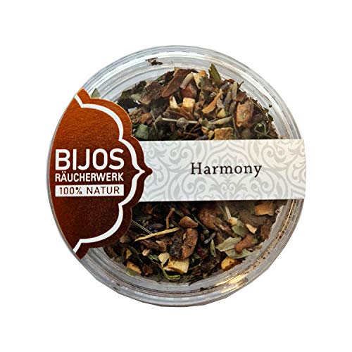 Bijos Räuchermischung Räucherwerk im 50 ml PS-Glas Harmony, 23,5 g von Bitto