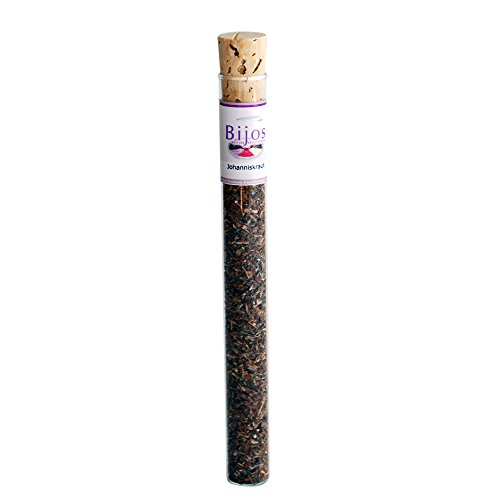 Bijos Räuchermischung Räucherwerk in 35 ml Glasröhre Heimische Kräuter JOHANNISKRAUT - klärt Räume und wirkt spannungsabbauend. von Bitto