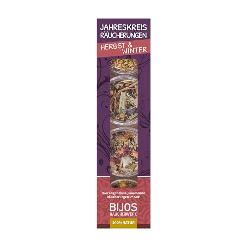 Bijos Räucherset Jahreskreis Räucherungen Herbst und Winter, 4 x 10 ml Räuchermischungen, Räucherwerk Bijos Räucherset Jahreskreis Räucherungen Herbst und Winter, 4 x 10 ml Räuchermischungen, Räucherwerk von Bitto