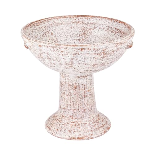 Bitto Räucherkelch Räuchergefäß Medan aus Terracotta in Whitewash, H: 15 cm, Ø 10 cm von Bitto