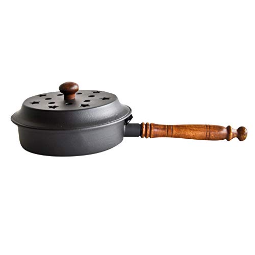 Bitto Räucherpfanne RAZOUL Metall mit Holzgriff, L: 26, H: 7,5 cm, Ø 13 cm von Bitto