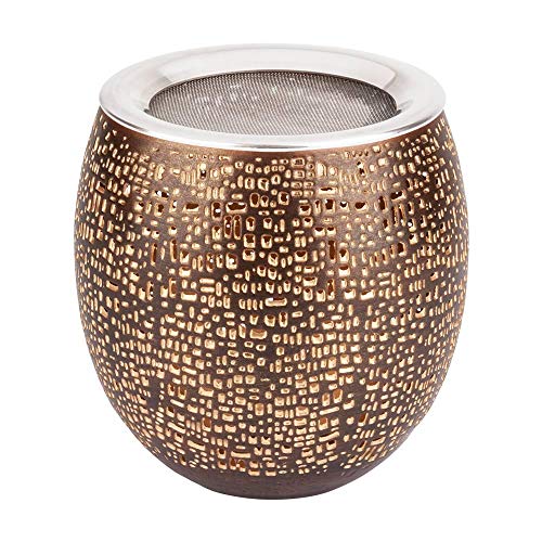Bitto Windlicht und Weihrauchbrenner aus Metall PATALA Kupfer antik/Gold, H: 11 cm, Ø 10 cm, mit Edelstahlsieb Ø 9 cm Bitto Windlicht und Weihrauchbrenner aus Metall PATALA Kupfer antik/Gold, H: 11 cm, Ø 10 cm, mit Edelstahlsieb Ø 9 cm von Bitto