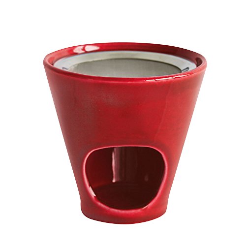 Weihrauchbrenner Windlicht JULE kaminrot 9,5 cm, Ø 10 cm - FAIR TRADE Keramik mit Edelstahlsieb Ø 9 cm Weihrauchbrenner Windlicht JULE kaminrot 9,5 cm, Ø 10 cm - FAIR TRADE Keramik mit Edelstahlsieb Ø 9 cm von Bitto