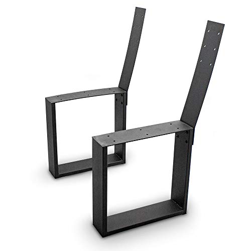 BITUXX® Design Bank Kufen Bankgestell Möbelkufen Bankfüße Eckig mit Lehne Stahl von BITUXX