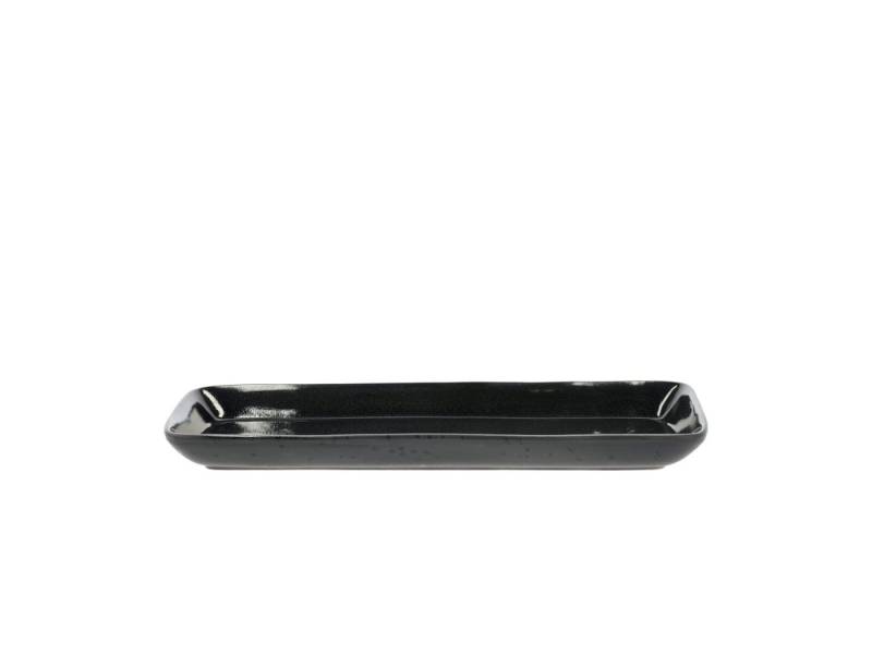 Bitz Servierplatte Servierplatte rechteckig galaxy black 38 x 14 cm, Steinzeug, (Servierplatten) von Bitz