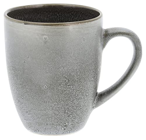 BITZ Kaffeetasse/Kaffeebecher, Tasse aus robustem Steinzeug, 30 cl, grau außen und innen von BITZ