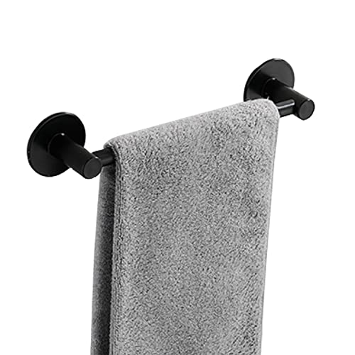 Biutimarden Handtuchhalter ohne Bohren, rund schwarz Handtuchhalter Wandmontage Handtuchhalter für Bad- und Küchenaccessoires, selbstklebend, Handtuchhalter SUS 304 Edelstahl--30CM von Biutimarden