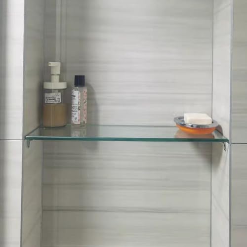 Biutimarden Nischenregal aus gehärtetem Glas, für Fliesennischen, 6 mm dick, Duschregal, Badezimmer, rechteckig, 30 cm Biutimarden Nischenregal aus gehärtetem Glas, für Fliesennischen, 6 mm dick, Duschregal, Badezimmer, rechteckig, 30 cm von Biutimarden