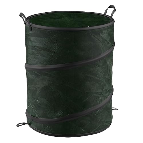 Biwwubik 33 Gallonen Faltbarer Mülleimer mit Deckel mit Reißverschluss, für Camping, Recycling und mehr (Grün) von Biwwubik
