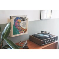 Wandmontierter Schallplattenhalter Aus Holz. 33-U/Min-Schallplatten-Organizer-Regal Wandmontierter Schallplattenhalter Aus Holz. 33-U/Min-Schallplatten-Organizer-Regal von BixDesignShop